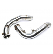 Tubo de bajada TA Technix 3/ Tubo de bajada de 76 mm Conexión al turbocompresor estándar con 2 conexiones Lambda en el tubo de c