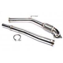 Downpipe de acero inoxidable TA Technix para motores VAG 3/76mm downpipe, juego de 2 piezas con conexión a estándar al turbocomp