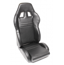 Asiento deportivo TA Technix - negro, símil cuero, ajustable, izquierdo Asiento de media carcasa con mecanismo abatible Dimensió