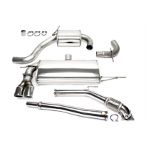Kit de actualización TA Technix Downpipe + sistema de acero inoxidable Tubo de escape: 2x80mm redondo enrollado  Downpipe: 3/76m