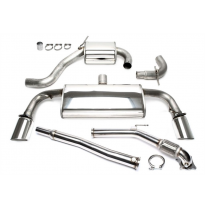 Kit de actualización TA Technix Downpipe + Sistema de acero inoxidable dúplex Tubo de escape: 1x 100 mm cada redondo enrollado e