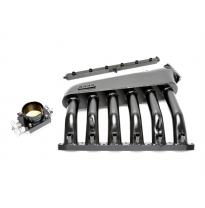 Juego de colector de admisión TA Technix con colector de inyección + cuerpo de mariposa universal alto caudal Color: negro  Vali