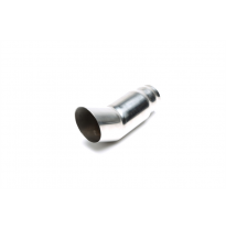 Tubo de escape TA Technix acero inoxidable 76 x 86 mm DTM ovalado / afilado, longitud: 215 mm conexión: 61 mm, diámetro exterior