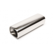 TA Technix tubo de escape acero inoxidable 80 mm angular ovalado / recto, longitud: 300 mm tubo de escape soldado No valido para