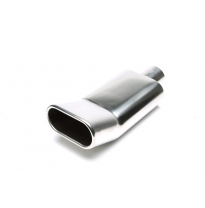 Tubo de escape TA Technix acero inoxidable 70 x 140 mm DTM / con brida, longitud: 330 mm conexión: 61 mm, diámetro exterior: 70