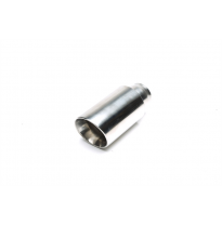 Tubo de escape TA Technix acero inoxidable 88mm redondo / biselado, longitud: 195mm, conexión: 60mm paso: 63,5mm, diámetro exter