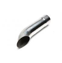 Tubo de escape TA Technix acero inoxidable 85 x 115 mm ovalado / afilado, longitud: 415 mm conexión: 92 mm, diámetro pasante: 87