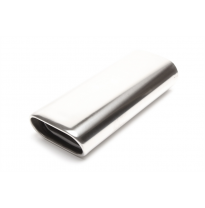 TA Technix tubo de escape acero inoxidable 70 x 140 mm plano / ovalado, longitud: 340 mm tubo de escape soldado No valido para a