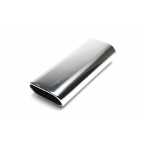 TA Technix tubo de escape acero inoxidable 70 x 140 mm embridado/biselado, longitud: 340 mm conexión: 70 x 140 mm, diámetro exte