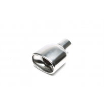 Tubo de escape TA Technix acero inoxidable 87 x 133 mm ovalado / bridado, longitud: 195 mm, conexión: 63,5 mm Tubo de escape sol