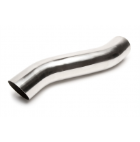 Tubo de escape TA Technix acero inoxidable 60 mm en forma de S doblado redondo/afilado, longitud: 335 mm Tubo de escape soldado