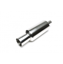 Silenciador trasero deportivo TA Technix acero inoxidable universal 100mm redondo / afilado  acero inoxidable pulido Uso univers