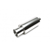 Silenciador trasero deportivo TA Technix acero inoxidable universal 110 / 40mm redondo / afilado  acero inoxidable pulido Univer