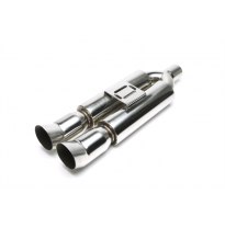 Silenciador trasero TA Technix inox sport universal 2 x 90/100mm DTM oval / sharp  acero inoxidable pulido Universalmente utiliz