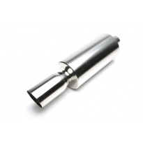 Escape trasero deportivo TA Technix acero inoxidable universal 100mm redondo / afilado / biselado  acero inoxidable pulido U