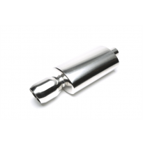 Silenciador trasero TA Technix inox sport universal 115mm redondo / biselado / estirado hacia adentro  acero inoxidable pulido U