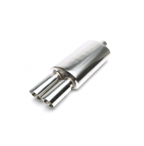 Silenciador trasero deportivo TA Technix inox universal 2 x 76mm redondo / biselado / estirado hacia adentro  acero inoxidable p