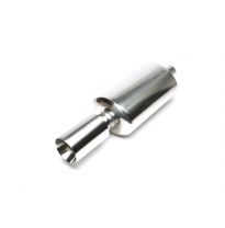 Escape trasero deportivo TA Technix inox universal 100mm redondo / liso / estirado hacia adentro  acero inoxidable pulido Us