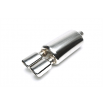 Silenciador trasero deportivo TA Technix inox universal 2 x 86 x 70 mm cuadrado / biselado / estirado hacia adentro  acero inoxi