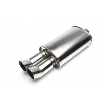 Silenciador trasero deportivo TA Technix inox universal 2x76mm DTM afilado  acero inoxidable muy pulido Uso universal Conexión: