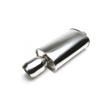 Silenciador trasero deportivo TA Technix acero inoxidable universal 110mm redondo / biselado  acero inoxidable pulido Uso univer