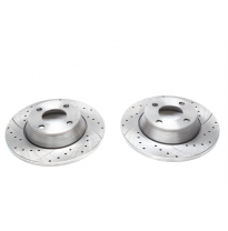 Juego de discos de freno deportivos TA Technix VA, perforados + ranurados OEM-Vergleichsnummer: 8A0615301  Valido para: Audi 80