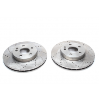 Juego de discos de freno deportivos TA Technix eje delantero perforado + ranurado#Número de comparación ZOEM: 569020, 9195981  V