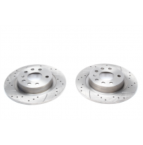Juego de discos de freno deportivos TA Technix eje trasero perforado + ranurado#Número de comparación ZOEM: 93184247, 569122  Va