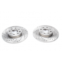 Juego De Discos De Freno Deportivos Ta Technix Eje Delantero Perforado + Ranurado#número De Comparación Zoem: 51806099  Valido P