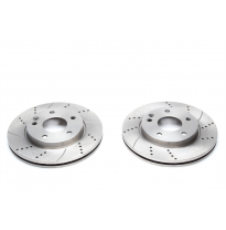 Juego De Discos De Freno Deportivos Ta Technix Eje Delantero Perforado + Ranurado + Ventilado Internamente#número De Comparación