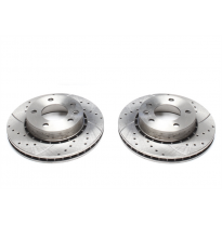Juego De Discos De Freno Deportivos Ta Technix Eje Delantero Perforado + Ranurado + Ventilado Internamente#número De Comparación