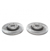 Juego de discos de freno deportivos TA Technix eje delantero perforado + ranurado + ventilado internamente OEM-Vergleichsnummer: