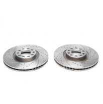 Juego de discos de freno deportivos TA Technix eje delantero perforado + ranurado + ventilado internamente OEM-Vergleichsnummer: