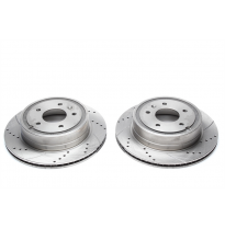 Juego De Discos De Freno Deportivos Ta Technix Eje Trasero Perforado + Ranurado + Ventilado Internamente#número De Comparación Z