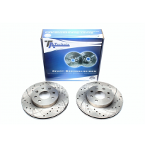 Juego De Discos De Freno Deportivos Ta Technix Eje Trasero Perforado + Ranurado + Ventilado Internamente Oem-Número De Comparaci