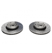Juego De Discos De Freno Deportivos Ta Technix Eje Delantero Perforado + Ranurado + Ventilado Internamente#número De Comparación