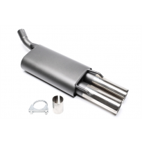 Silenciador trasero deportivo TA Technix Tubo de escape: 2x76 mm redondo + embridado con homologación CE e1-0310130  Valido para