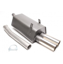 Silenciador trasero deportivo TA Technix Tubo de escape: 2x76 mm redondo + afilado Con aprobación CE e1-0310510  Valido para: BM