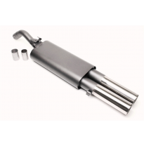 Silenciador trasero deportivo TA Technix Tubo de escape: 2x76 mm redondo + embridado con homologación CE e1-0311516  Valido para