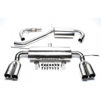 Sistema dúplex de acero inoxidable TA Technix Tubo de escape: izquierdo y derecho 2x76 mm redondos + bridas Tubos de escape en e