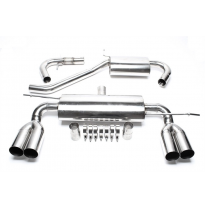 Sistema de acero inoxidable dúplex TA Technix Tailpipe: izquierda y derecha 2x76mm Sharp Tailpipes en el parachoques. (Valido pa