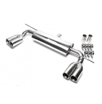 Silenciador trasero deportivo TA Technix Duplex de acero inoxidable Tubo de escape: Izquierdo + Derecha 2x76 mm con pestaña redo