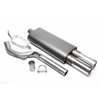 Silenciador trasero deportivo TA Technix Tubo de escape: 2x76 mm redondo + embridado con homologación CE e1-0210509  Valido para