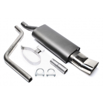 Silenciador trasero deportivo TA Technix Tubo de escape: 70x140 mm DTM con homologación CE e1-0210134  Valido para: VW Polo, Typ