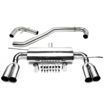 Sistema de carreras de acero inoxidable dúplex TA Technix Tubo de escape: izquierdo y derecho de 2x76 mm agudos Tubos de escape