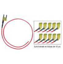 10 Fusibles Puente Uni 20 Amp. Con Cable Para Alimentacion Exterior