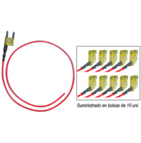 10 Fusibles Puente Mini 20 Amp. Con Cable Para Alimentacion Exterior