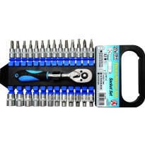 Juego De Vasos Y Carraca 1/4&quot; -  27 Piezas