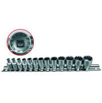 Juego De Llaves De Vaso Gear Lock 1/4&quot; - 13 Piezas