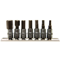 Juego De Vasos Con Punta 1/4&quot;, Hexagonales - 7 Piezas